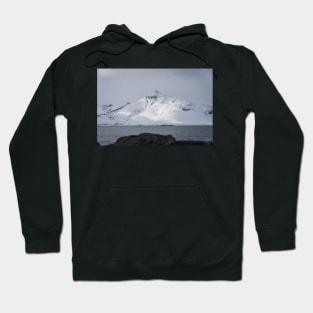 Mountain Covered in Snow in Iceland Photograph Hoodie